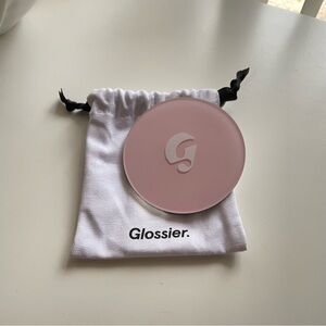 Glossier Pink Compact Mirror with Pouch